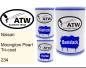 Preview: Nissan, Moonglow Pearl Tricoat, 234: 500ml Lackdose + 500ml Klarlack + 250ml Härter - Set, von ATW Autoteile West.